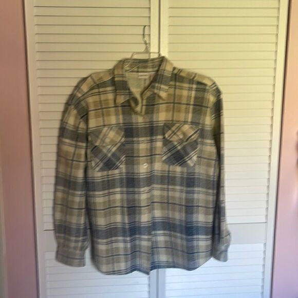 Cherokee Shackleton Blue & Light Beige Plaid - Picture 1 of 3